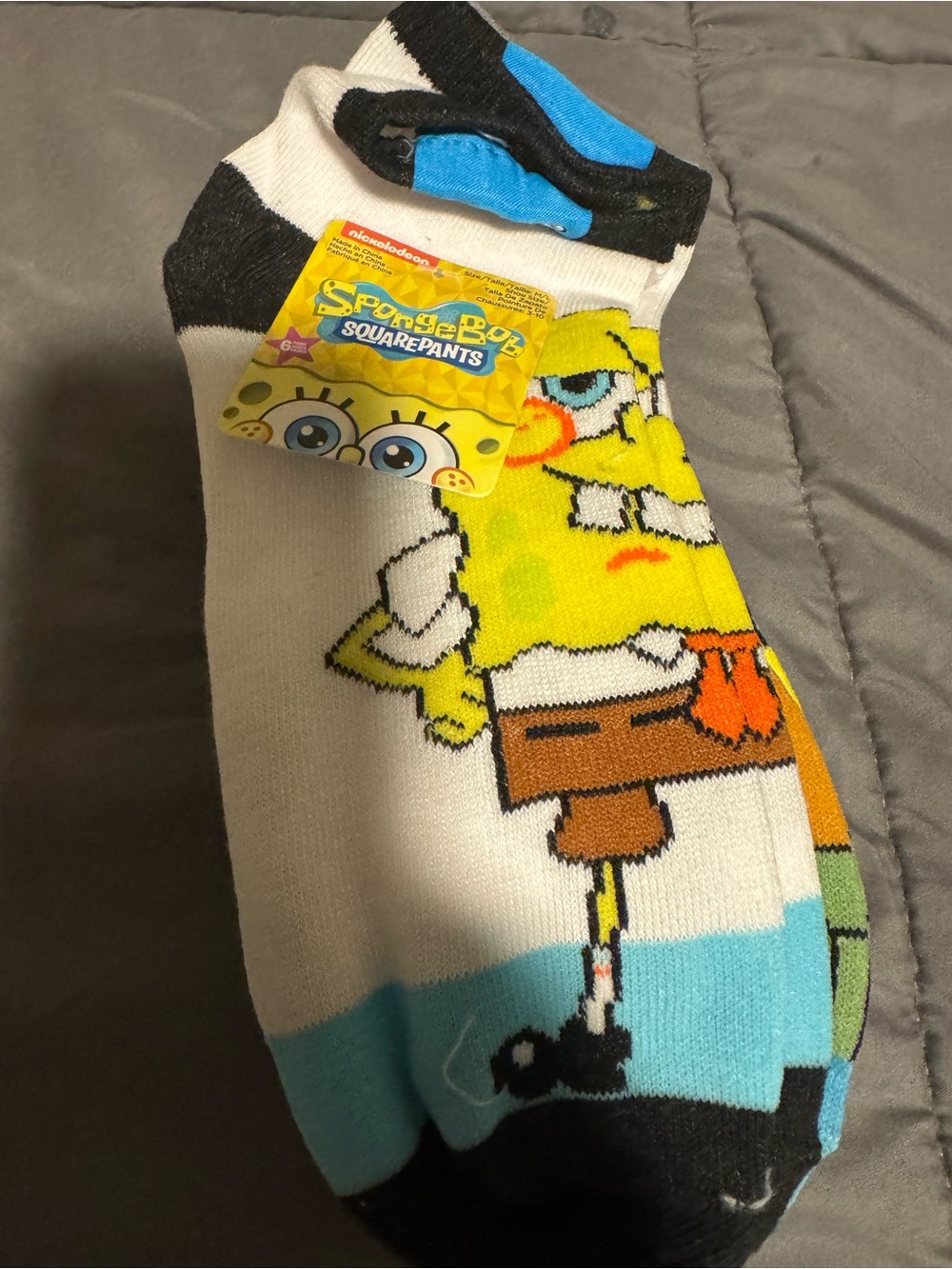 SpongeBob SquarePants Woman’s Novelty Socks - Yellow/White